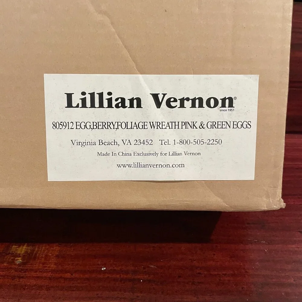New Lillian Vernon Easter Egg Berry Wreath